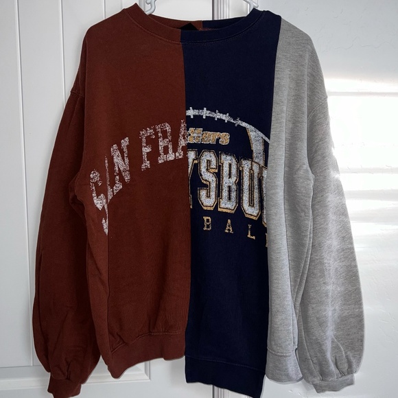 Urban Outfitters Tops - Urban Outfitters Oversized Colorblock Sweatshirt NFL San Francisco Pittsburgh Sm